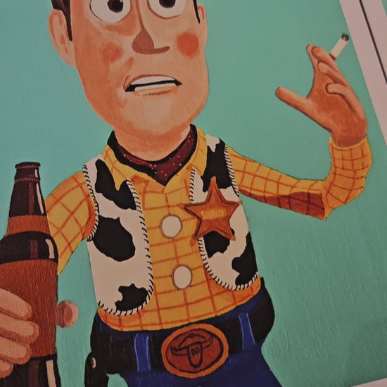 10 Prints of Woody from Toy Story. Signed limited edition giclee prints.